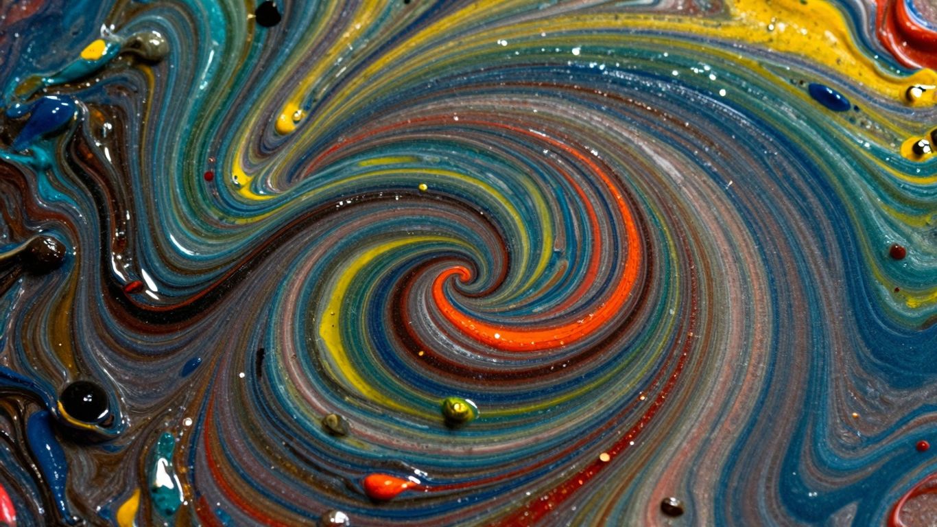 Colorful paint swirls suggesting enhanced explanations.