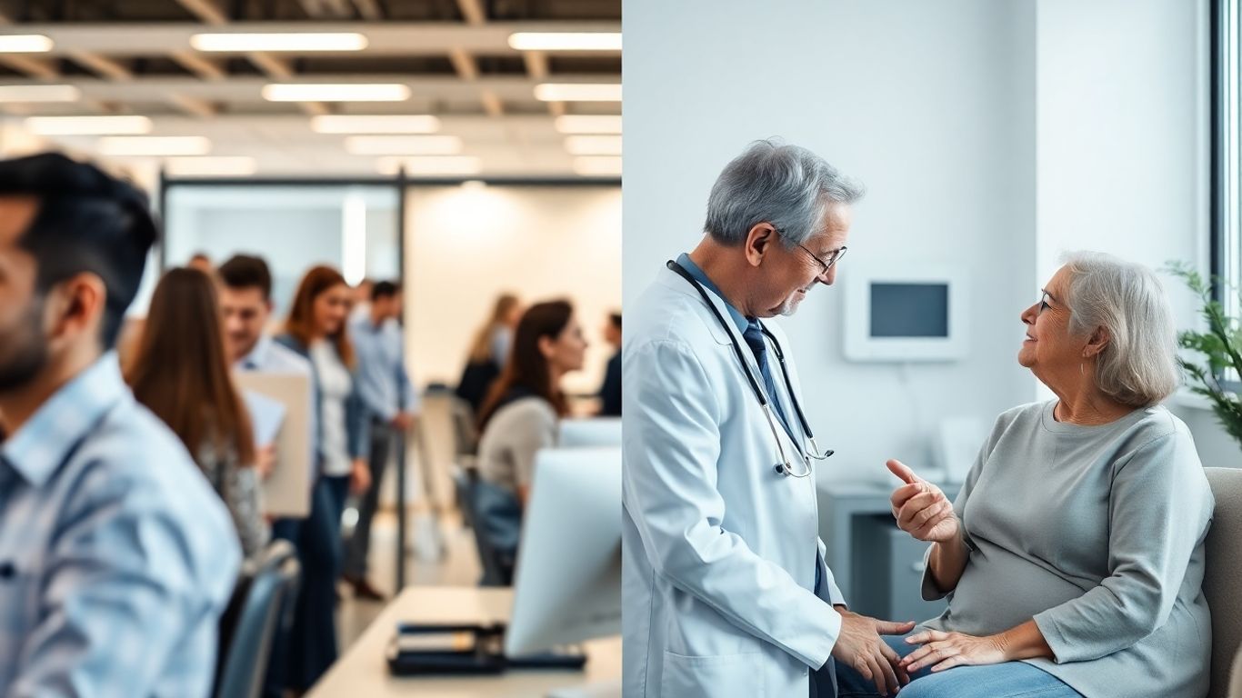 AI scheduling balances efficiency and patient care visually.