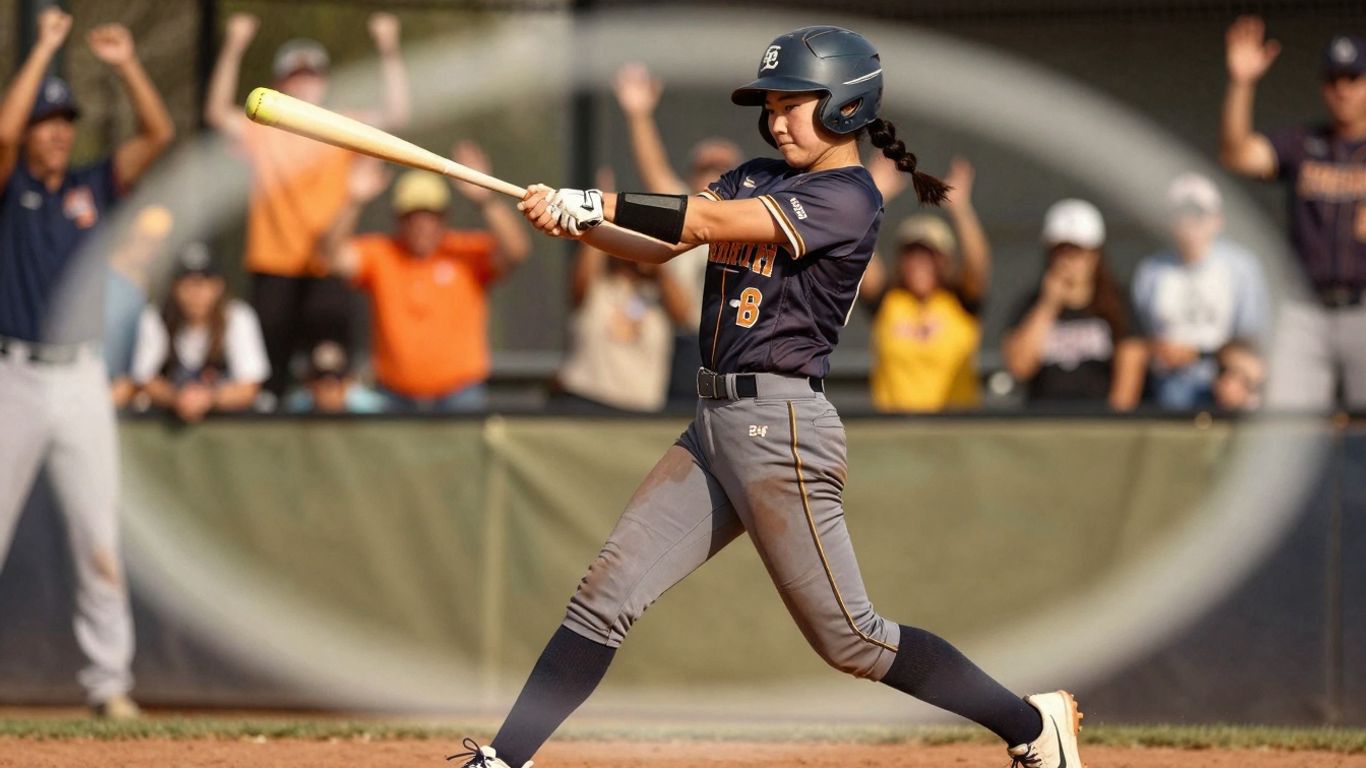 Penrith Softball Club player swinging bat on field