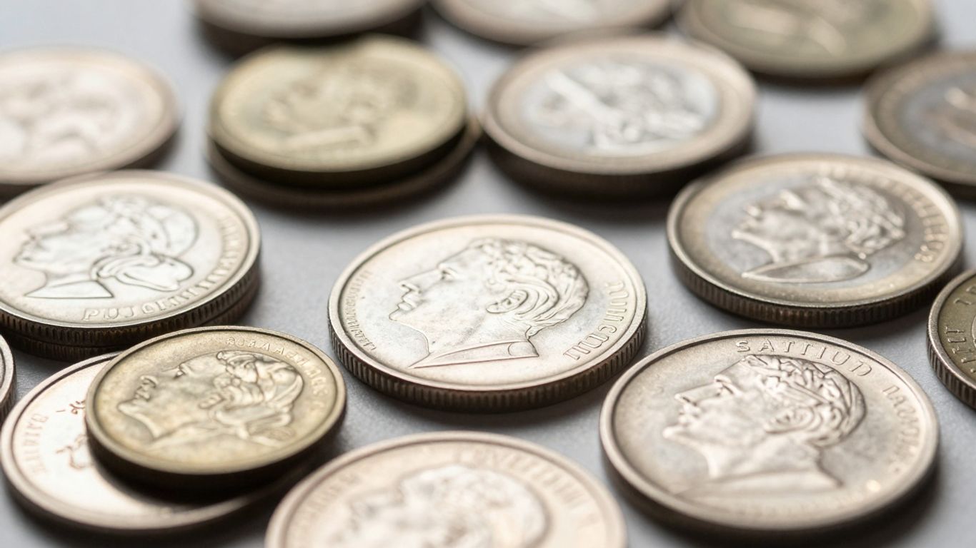 Palladium coins displayed for sale.