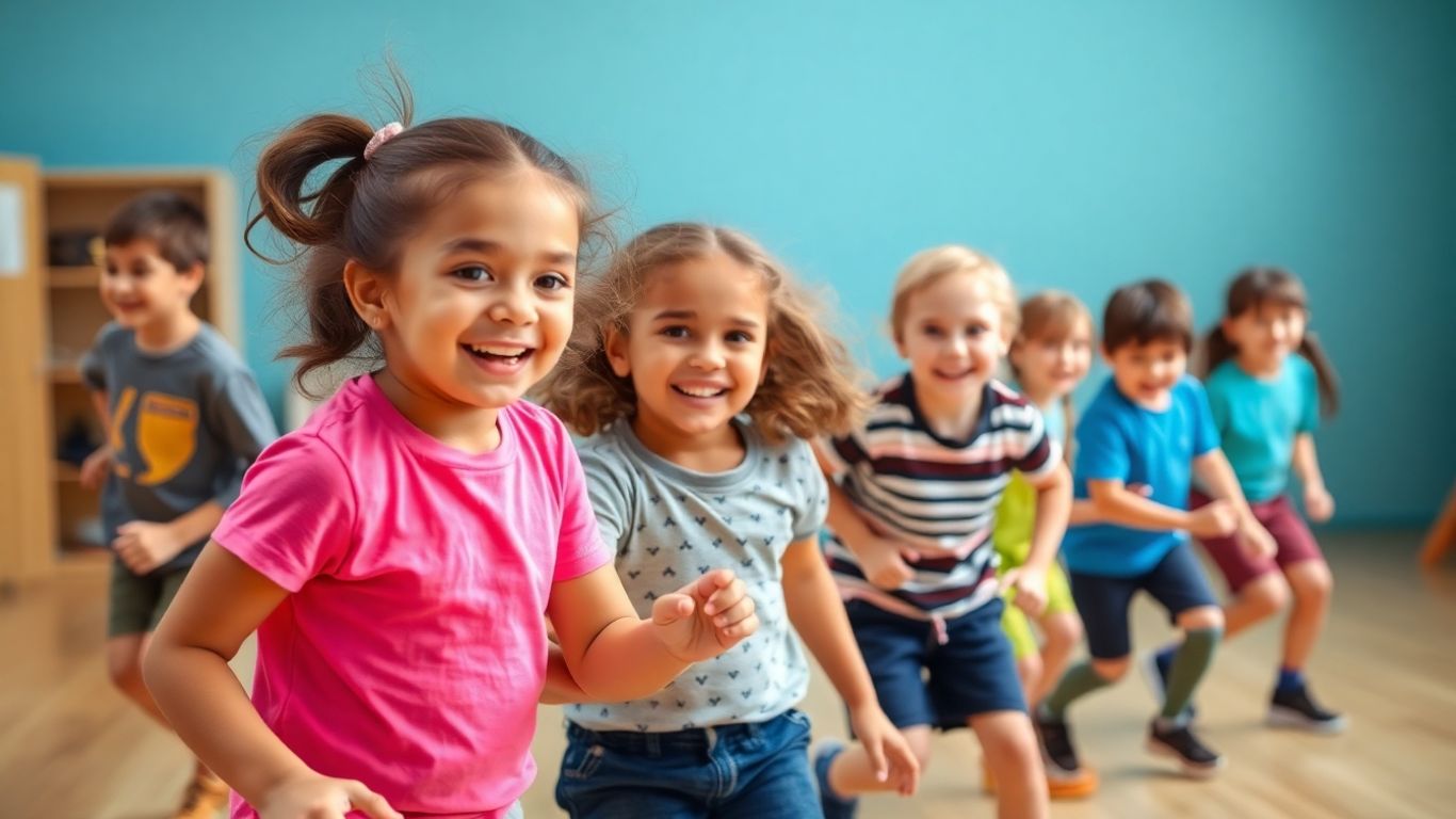 Grundschulkinder spielen begeistert im Sportunterricht