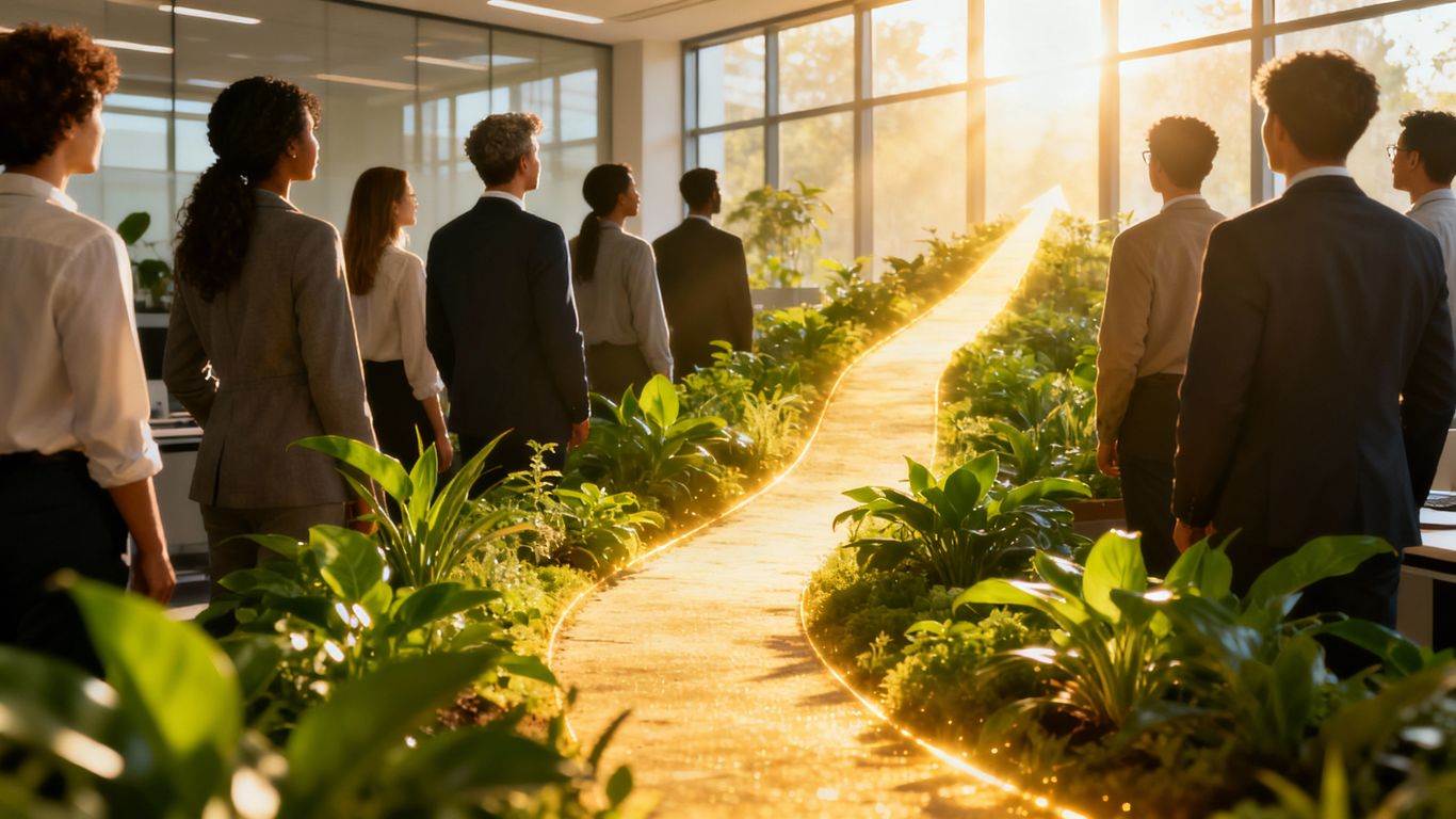 Business leaders looking at a sustainable growth path.