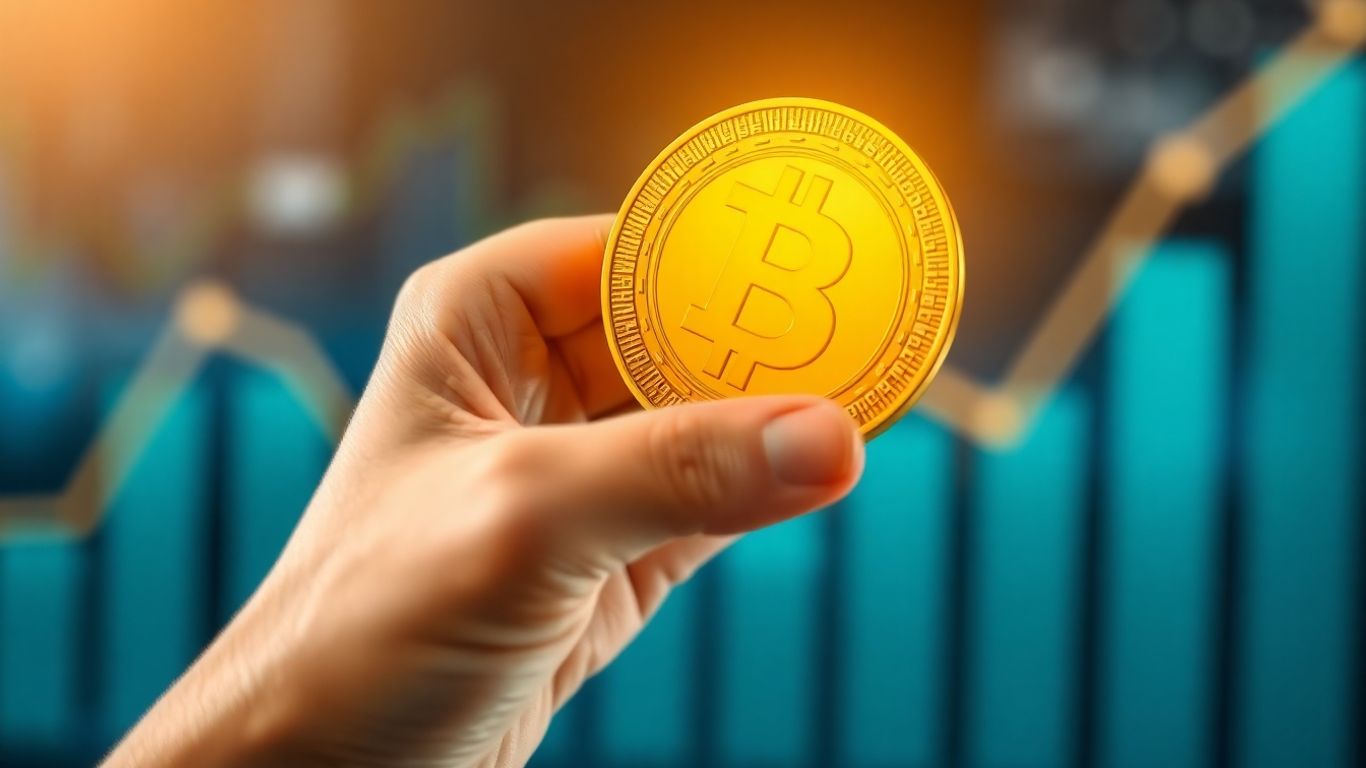 Golden coin symbolizing return on investment growth.