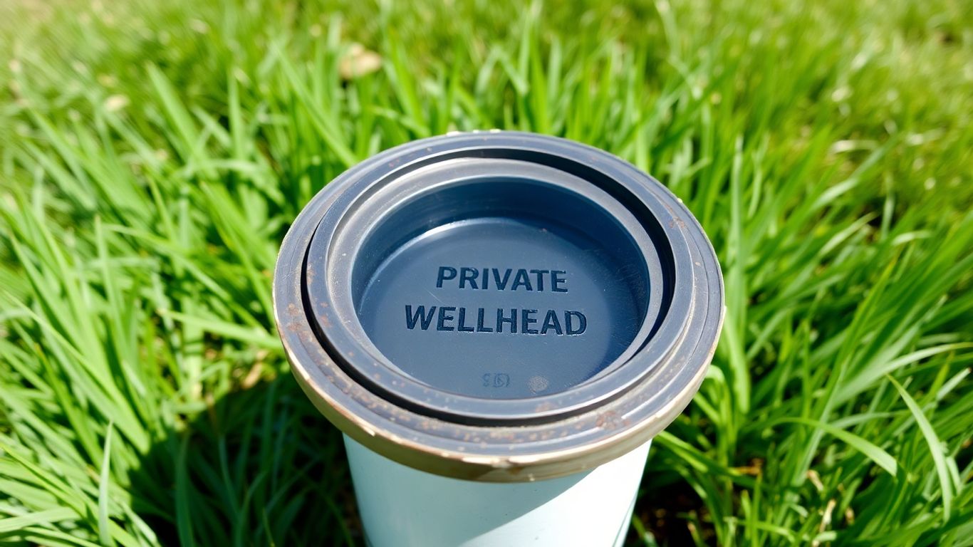 Secure wellhead seal protecting private well from contamination.