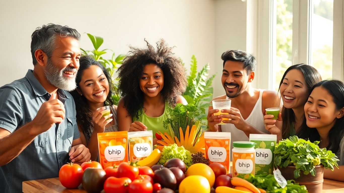 BHIP health products promoting a healthy lifestyle.