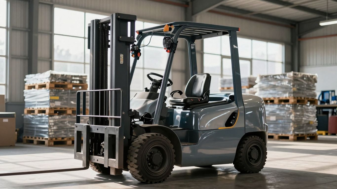 รถโฟล์คลิฟท์ในคลังสินค้า