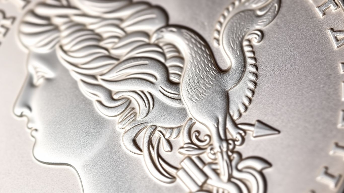 Morgan Silver Dollar obverse and reverse details