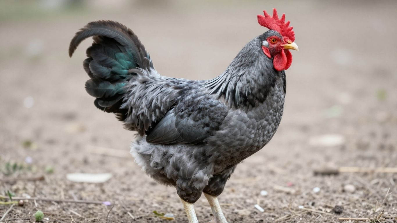Regular Grey Kelso gamefowl bird