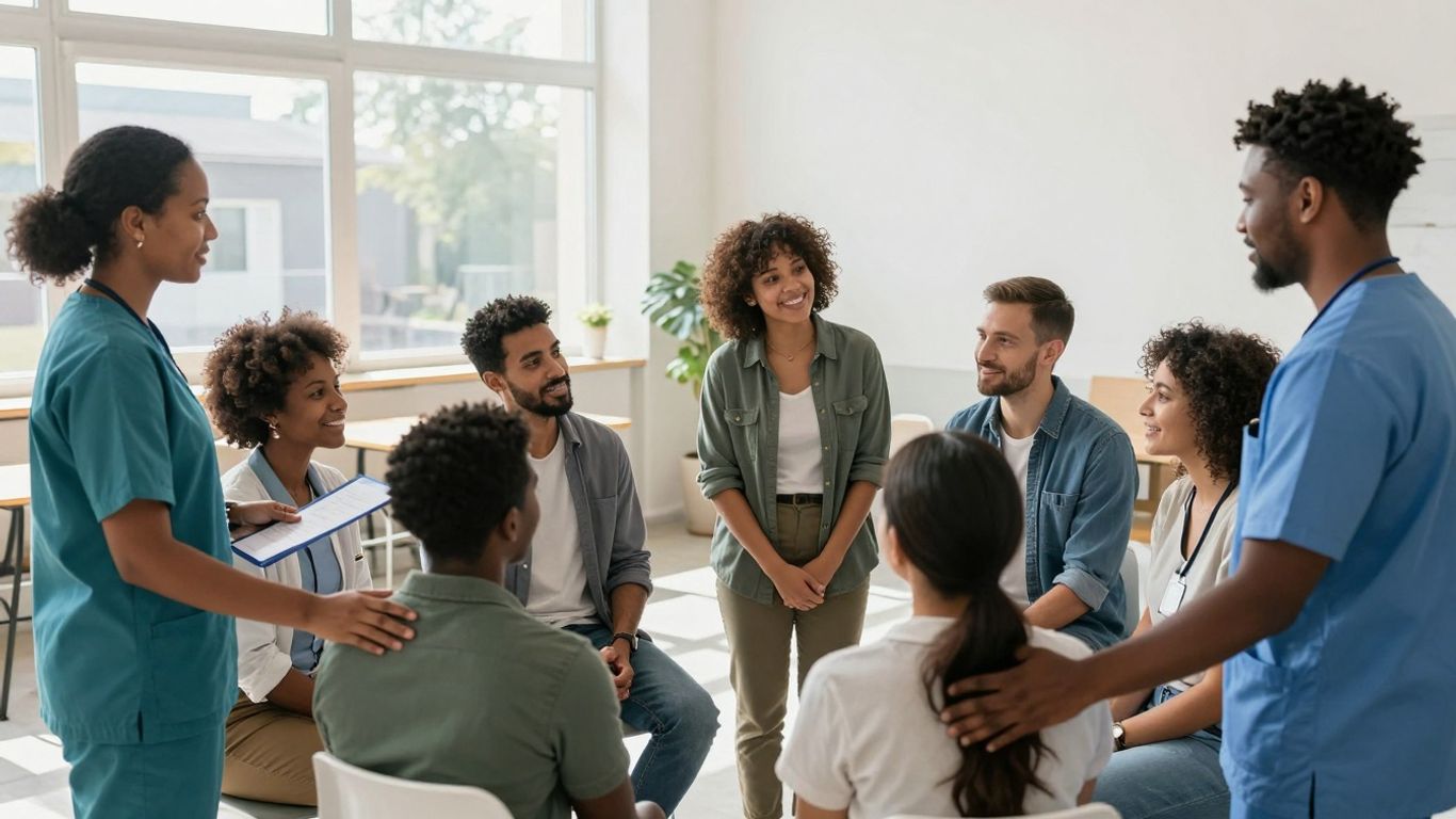People receiving support and services in a community setting.