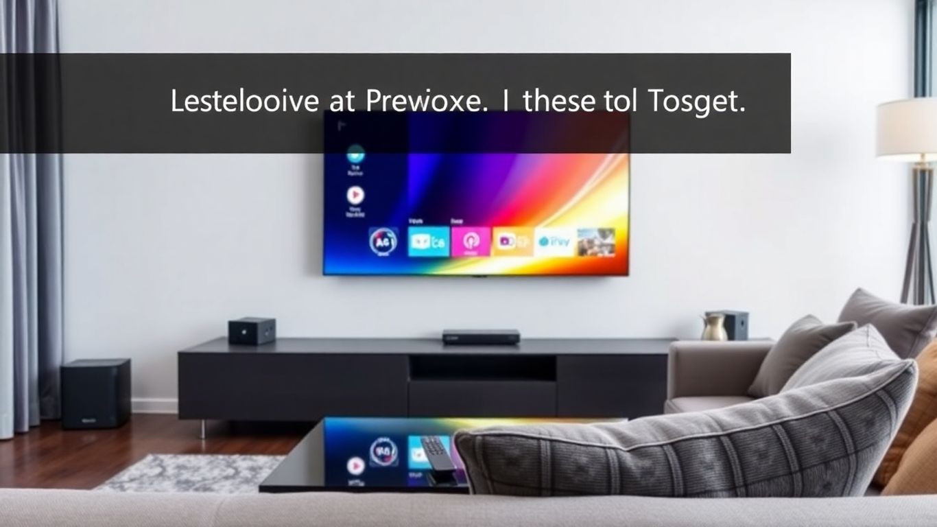 Interface Televizo sur un écran de télévision moderne.