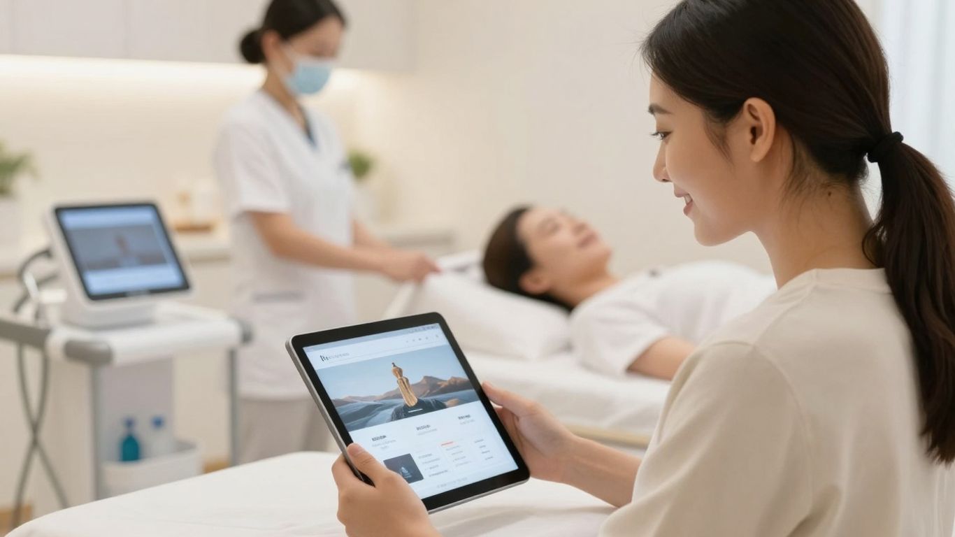 Modern med spa website design for patient acquisition.