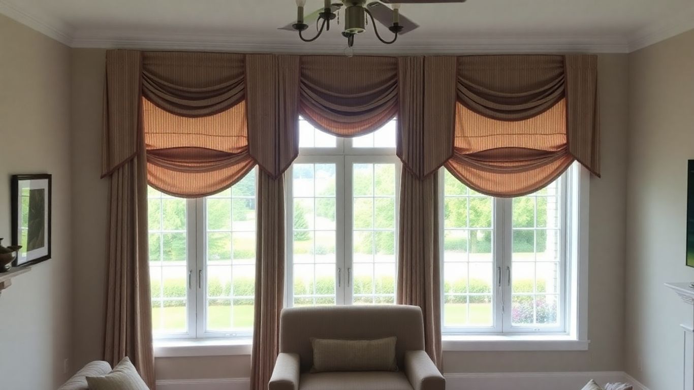 Elegant window treatments in a stylish North Jersey home.