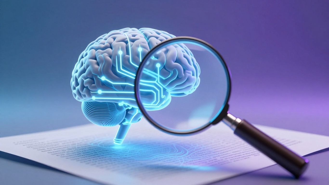 AI detector analyzing text for authenticity.