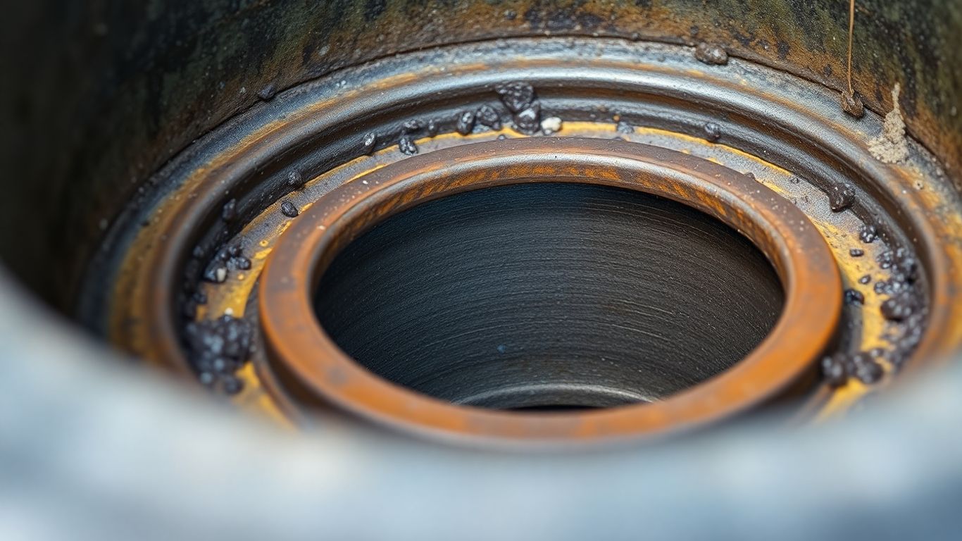 Close-up of a well seal