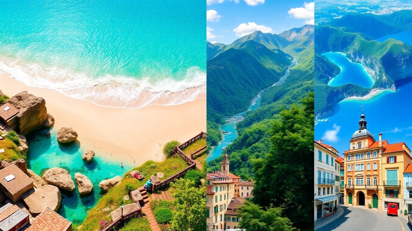 Podróże: plaże, góry, miasta, wypoczynek, przygoda.