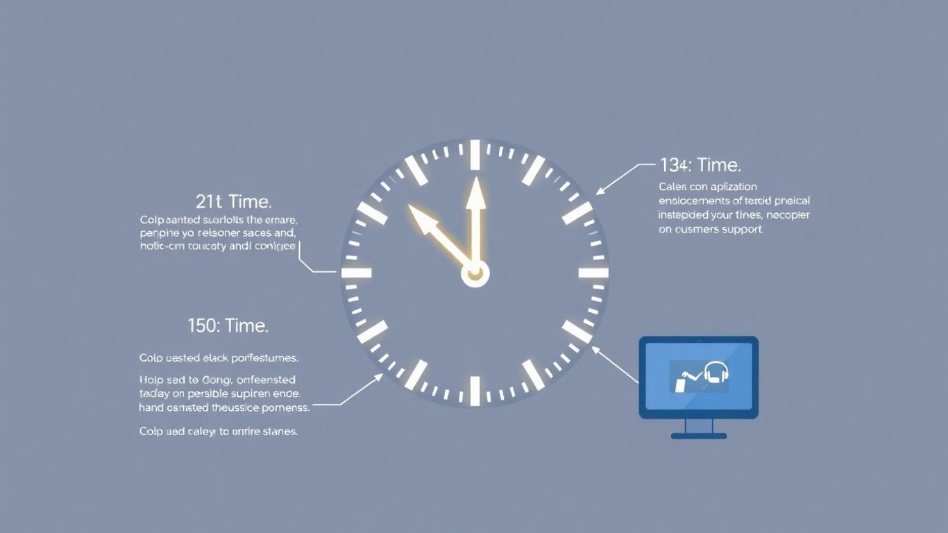 Microsoft support hours infographic with clock and headset.