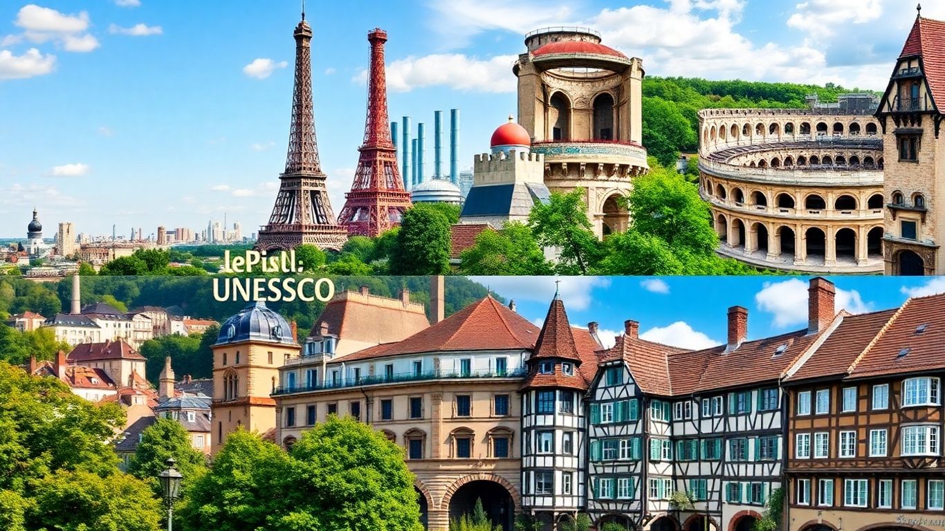 Sites urbains et industriels UNESCO, paysages français emblématiques.
