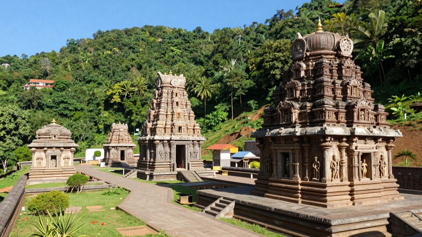 Ahobilam Nava Narasimha temples in scenic green hills.