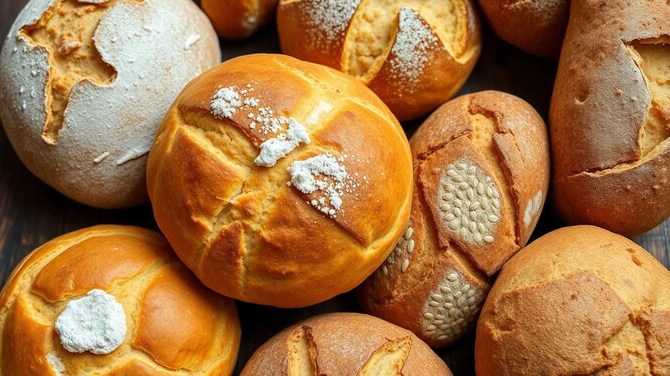 Proteinreiche Backwaren auf Holztisch