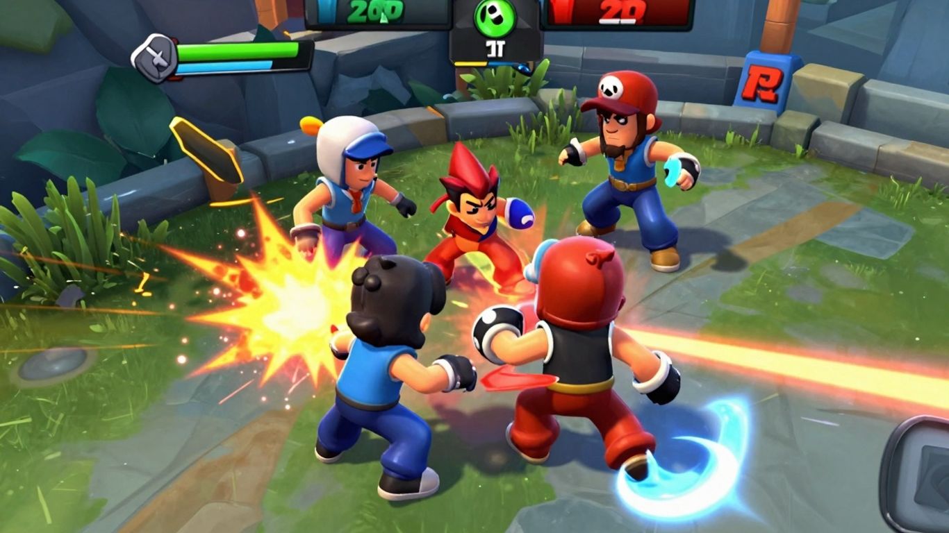 Brawl Stars characters in a global esports competition.