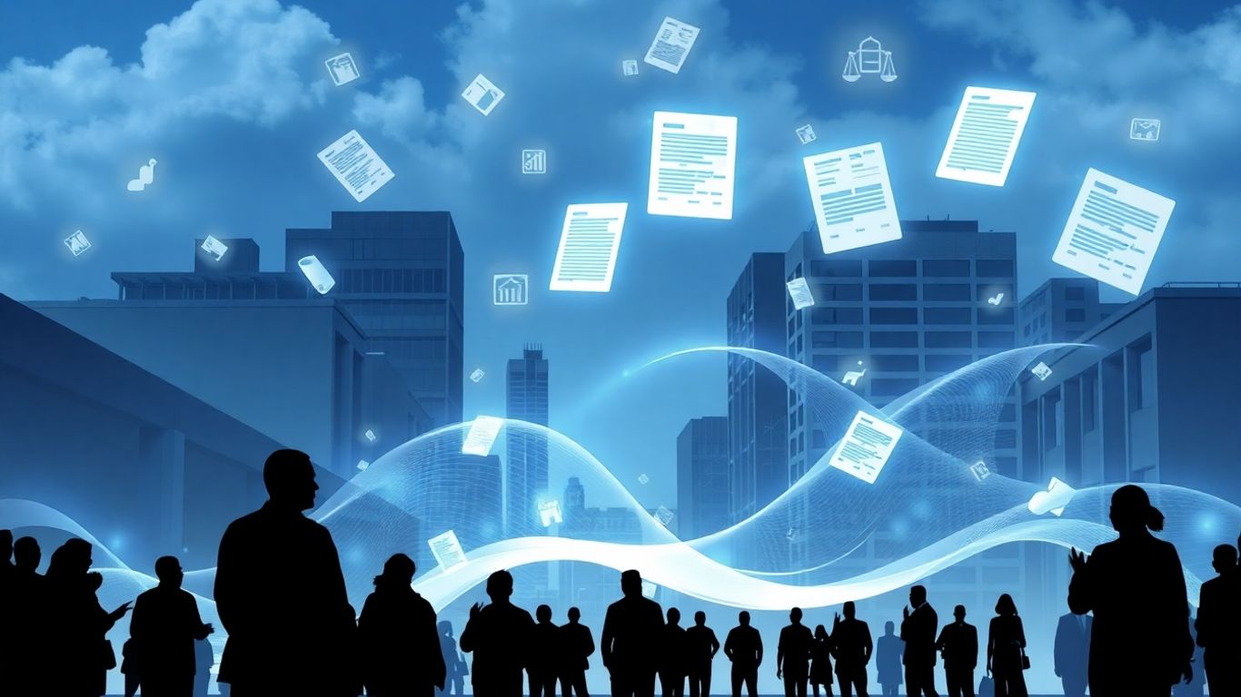 Digital real estate in Jamaica with holographic listings.