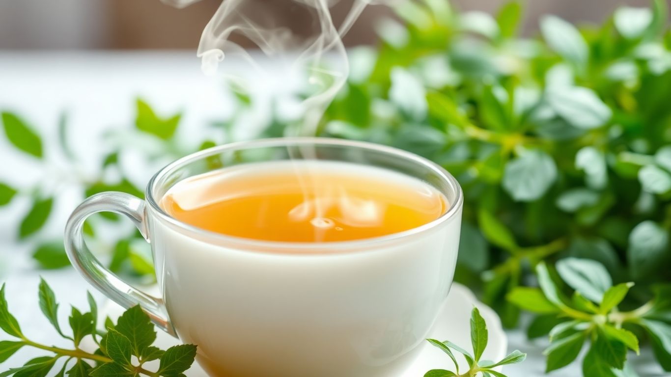 Herbal tea with calming herbs