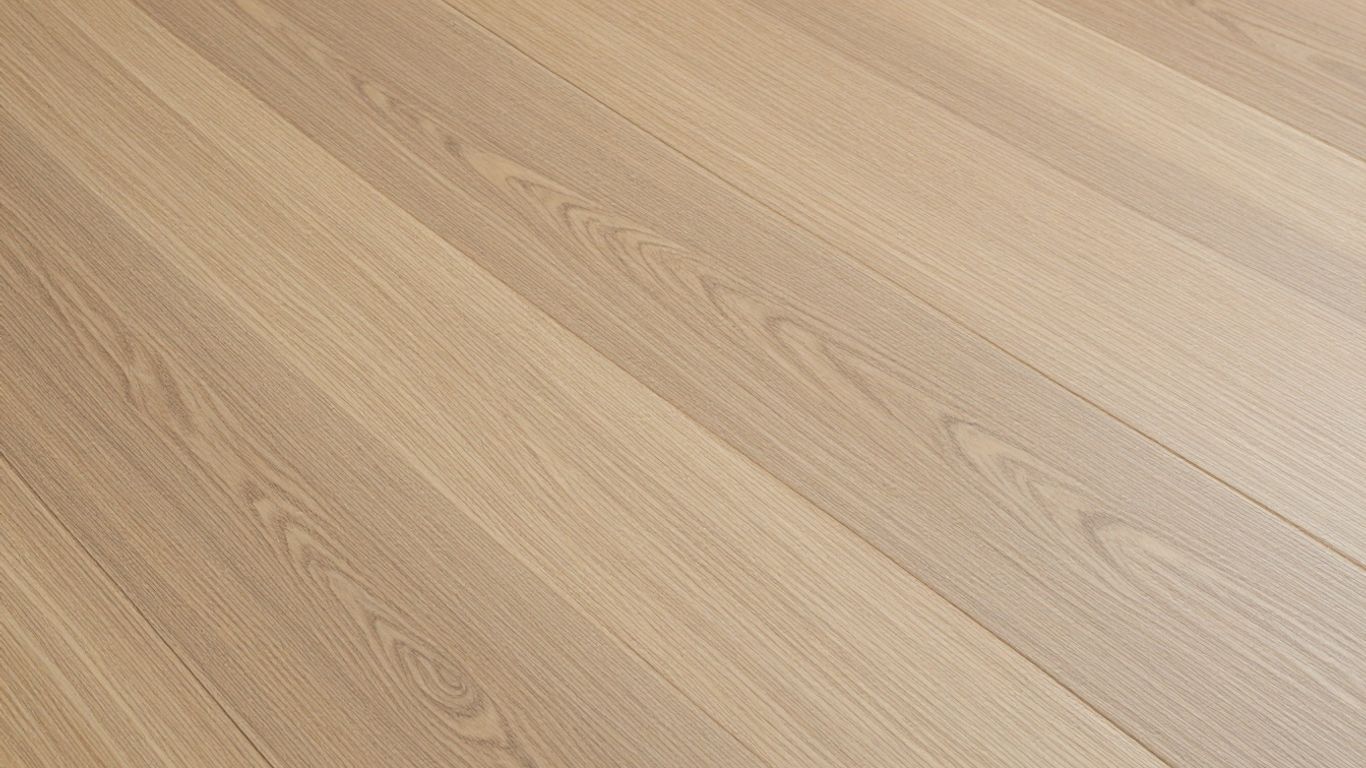 Close-up of luxury vinyl flooring with realistic wood grain texture.