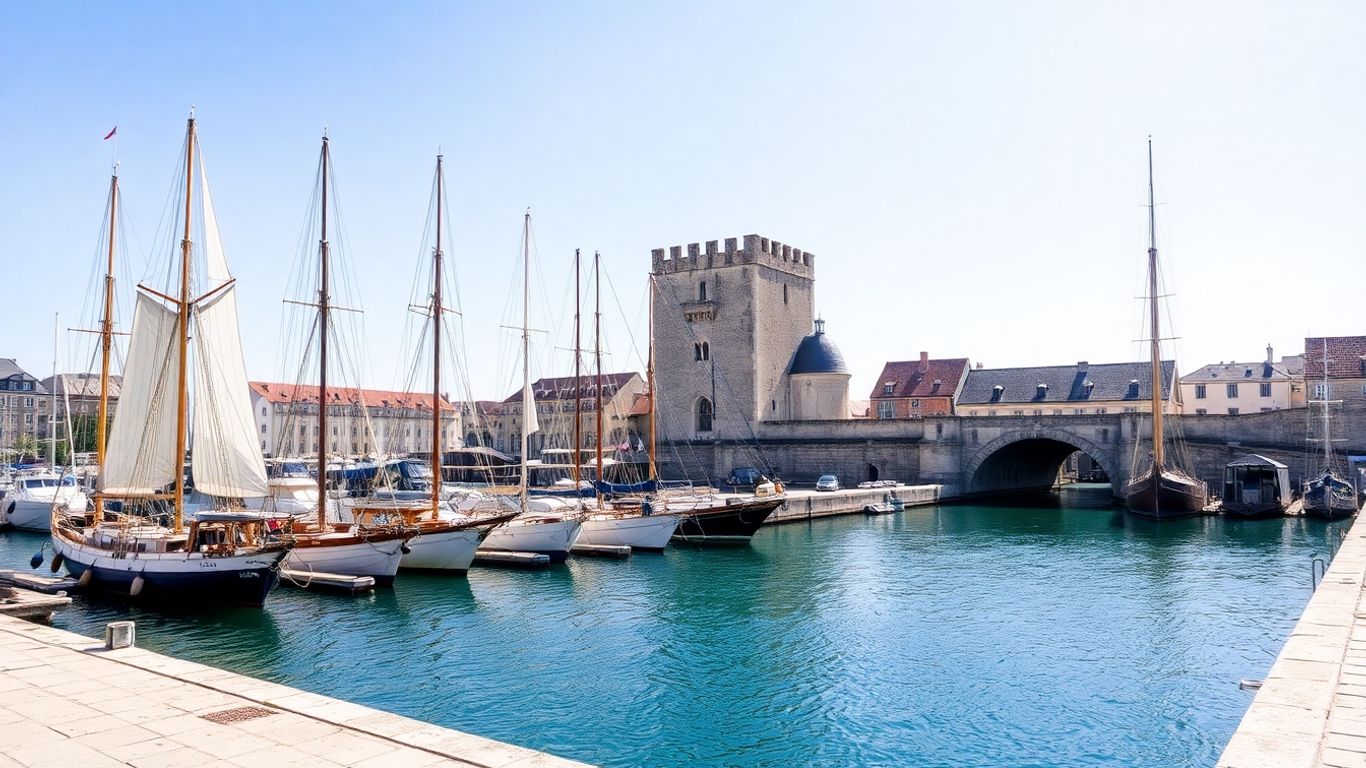 Vieux Port de La Rochelle avec ses tours emblématiques.