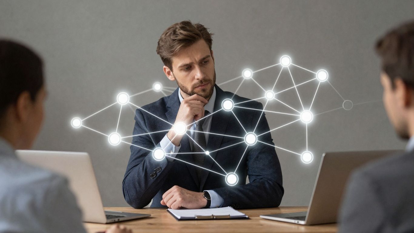 Business leader with IT network and external help.