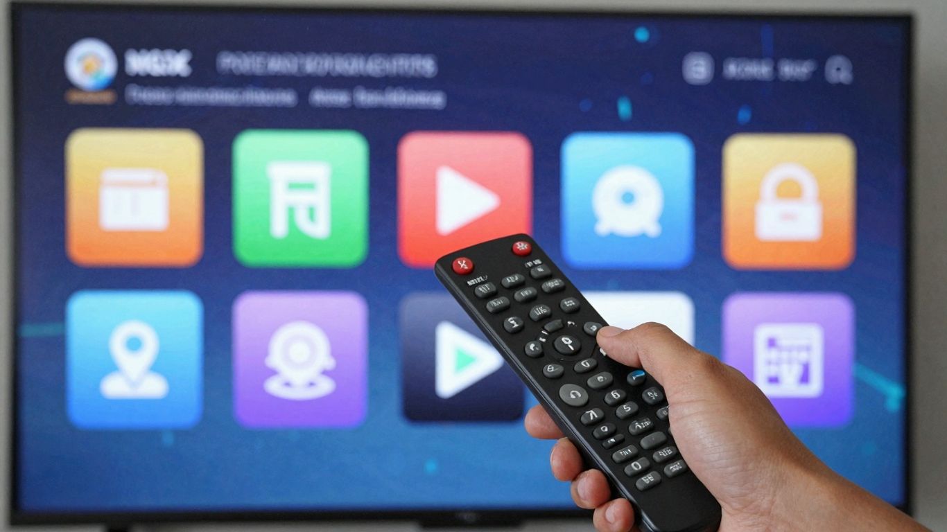 IPTV Smarters Pro interface on a TV screen.