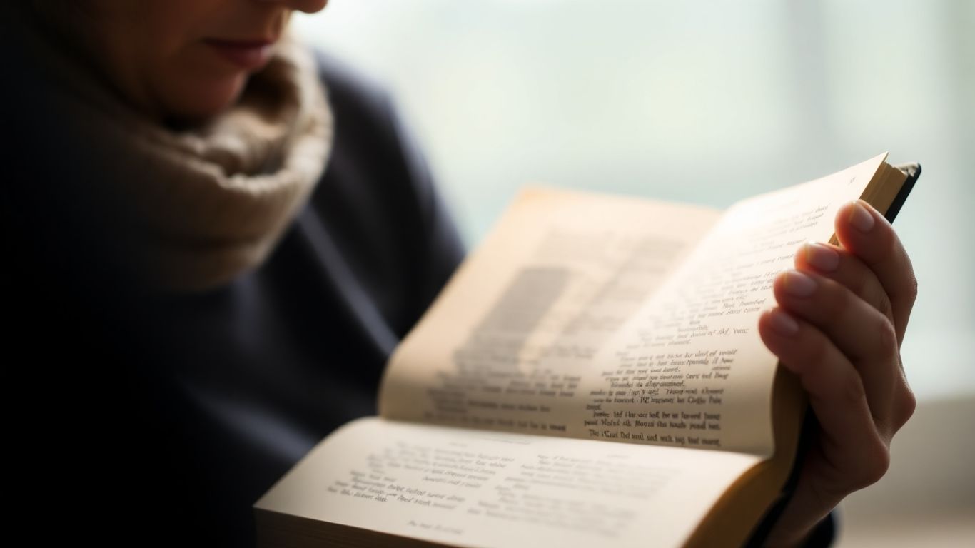 Person reading a book, gaining financial knowledge.