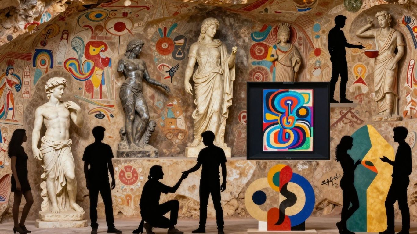 Evoluția artei și a societății umane de-a lungul timpului.