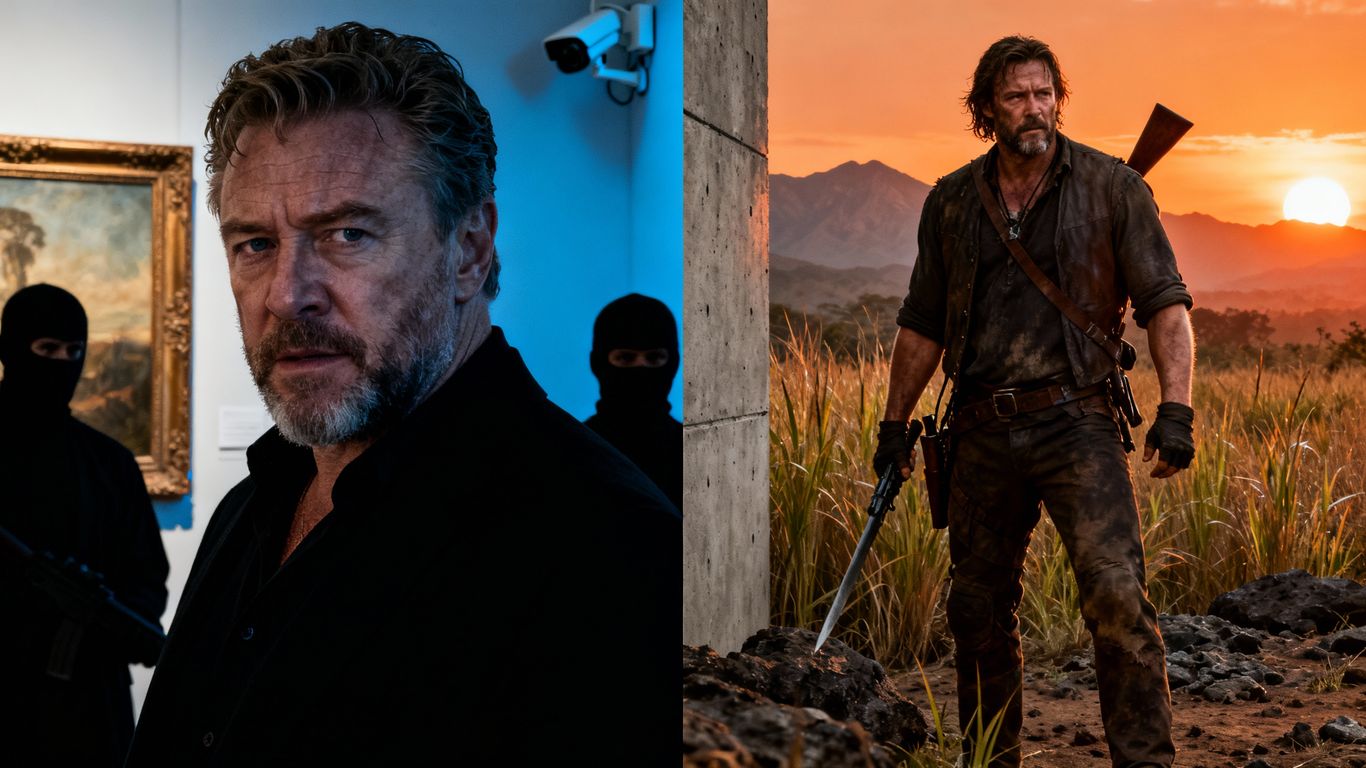 [Russell Crowe] in heist and hunter roles.