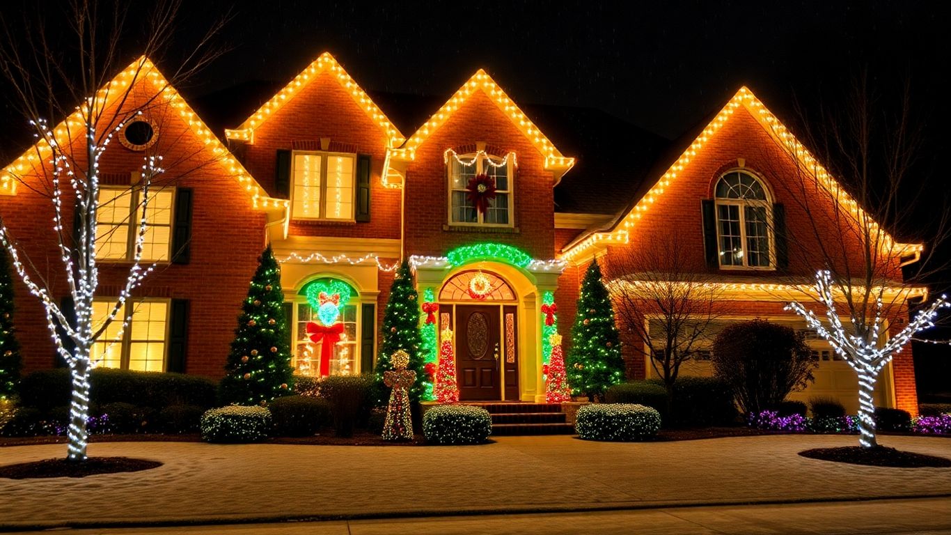 Ballwin home with permanent Christmas lights
