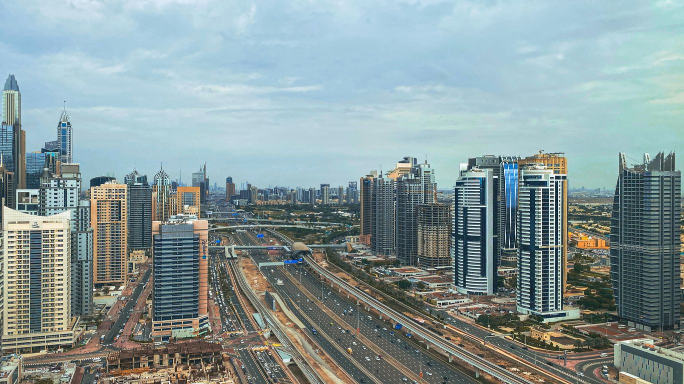 a view of a city from a tall building