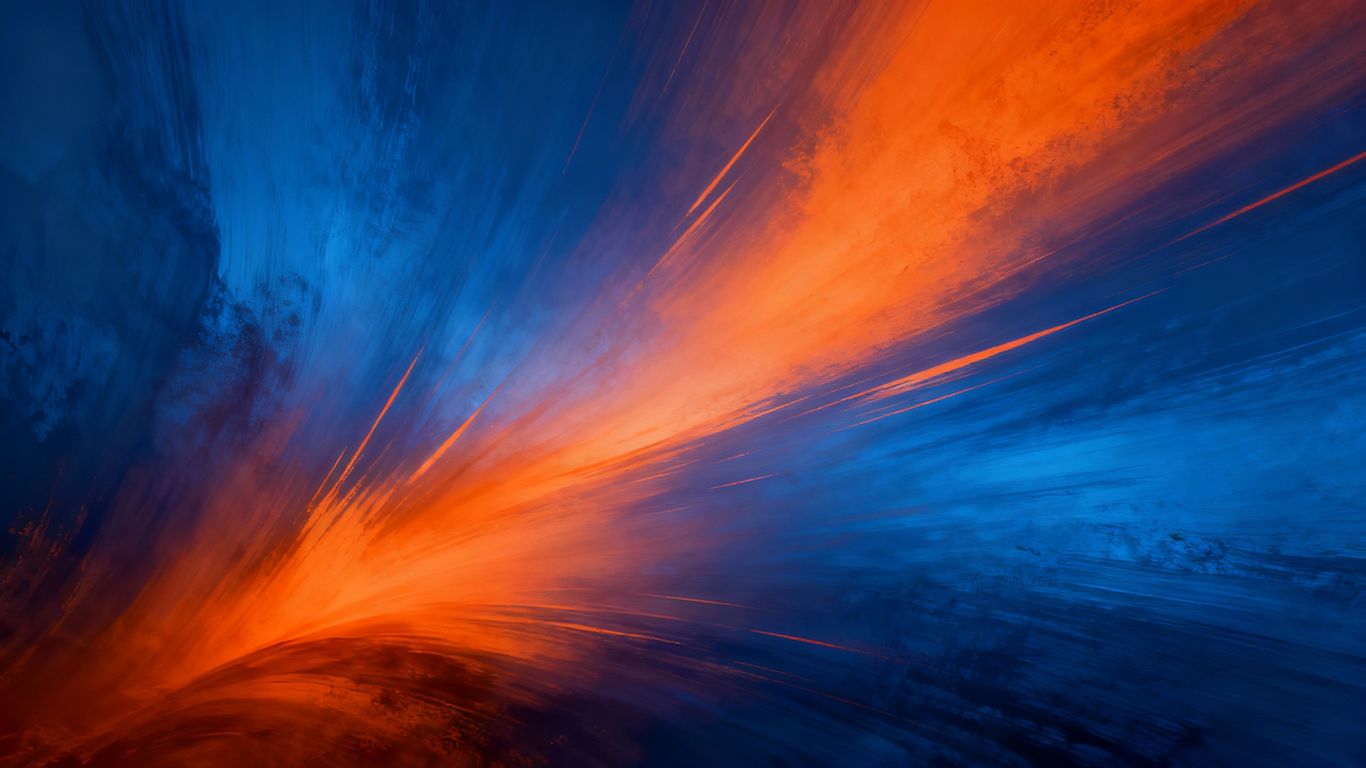 Abstract color blend evoking emotion with blues and oranges.