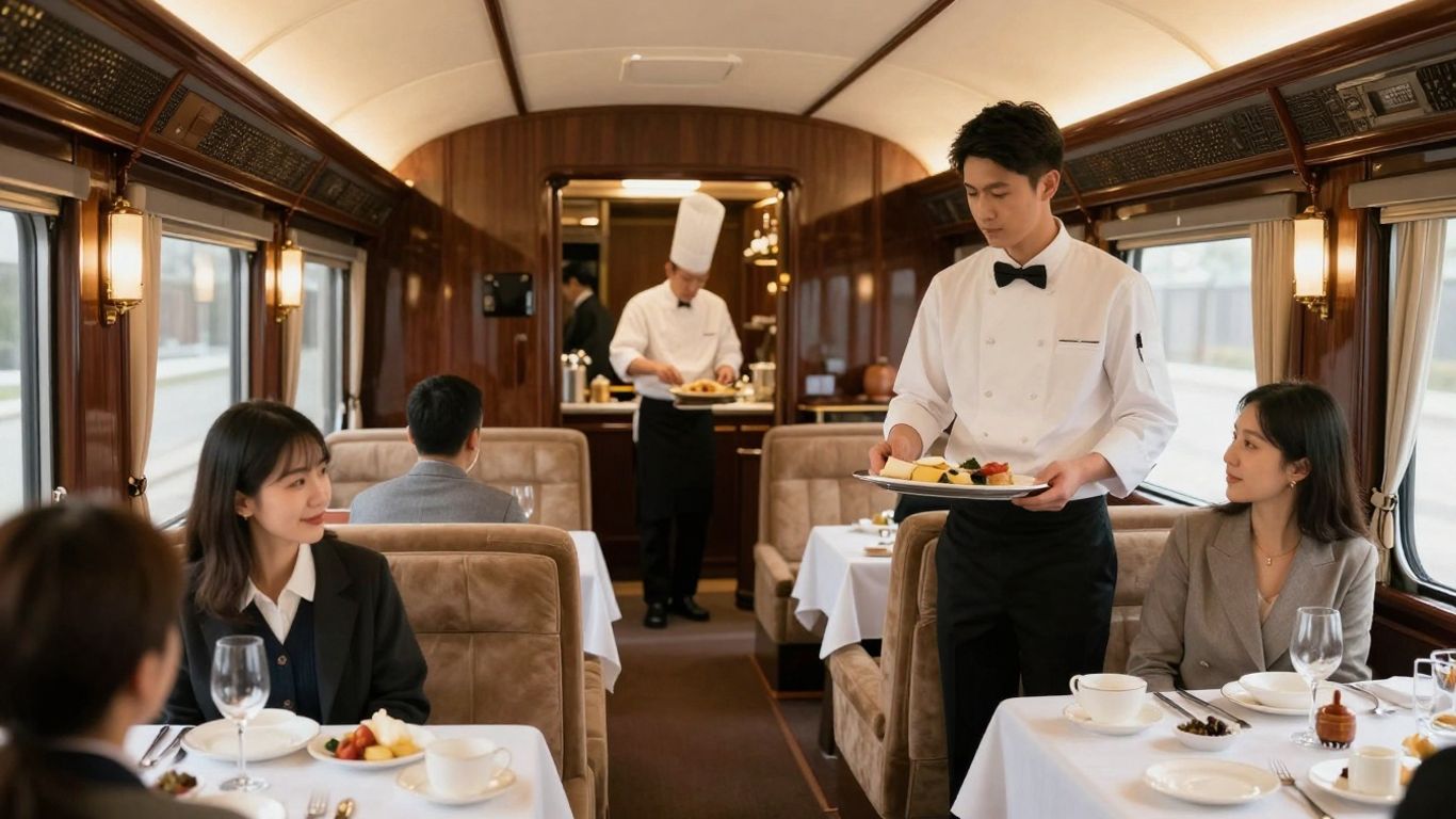 Luxury private train car with chef and butler.