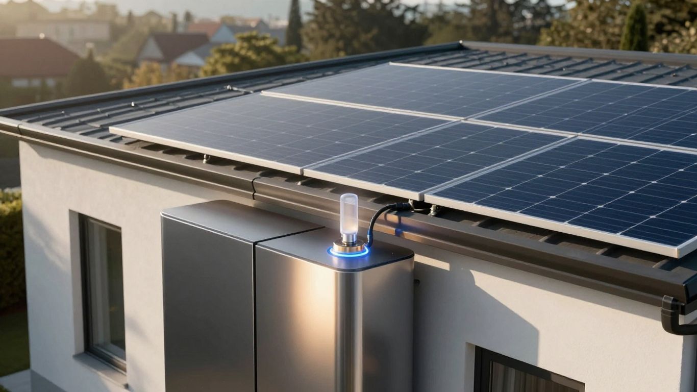 Maison avec panneaux solaires et batterie virtuelle EDF.