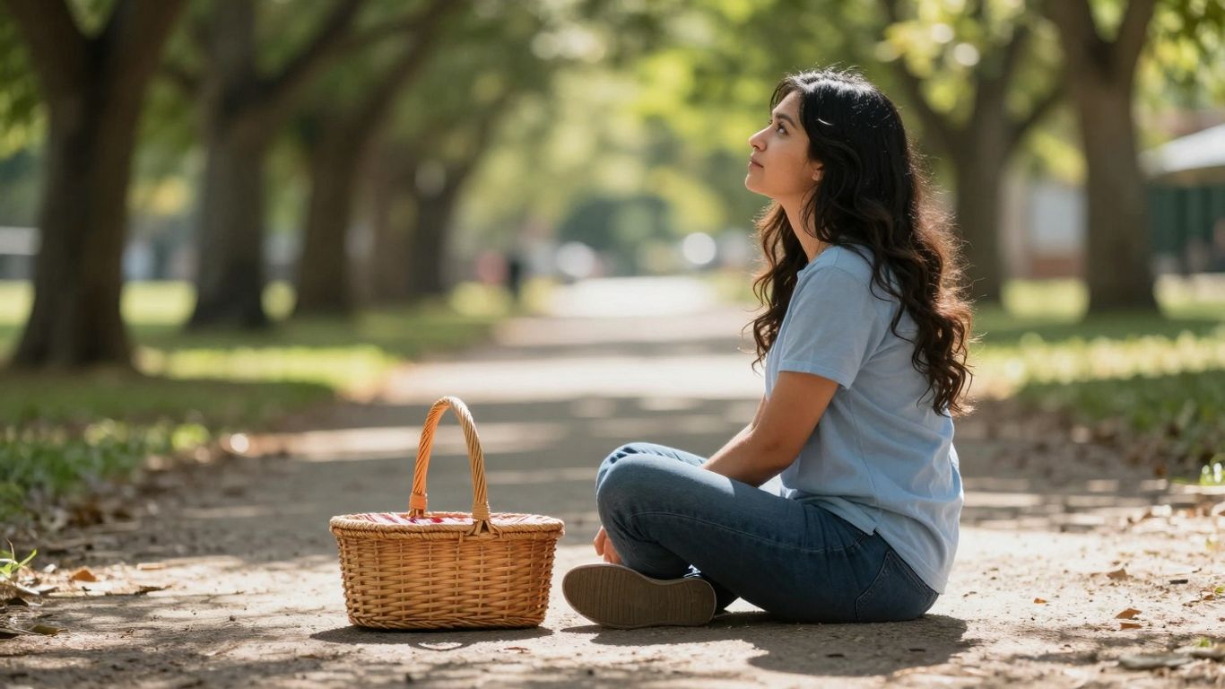 Person enjoying a peaceful outdoor micro-adventure.