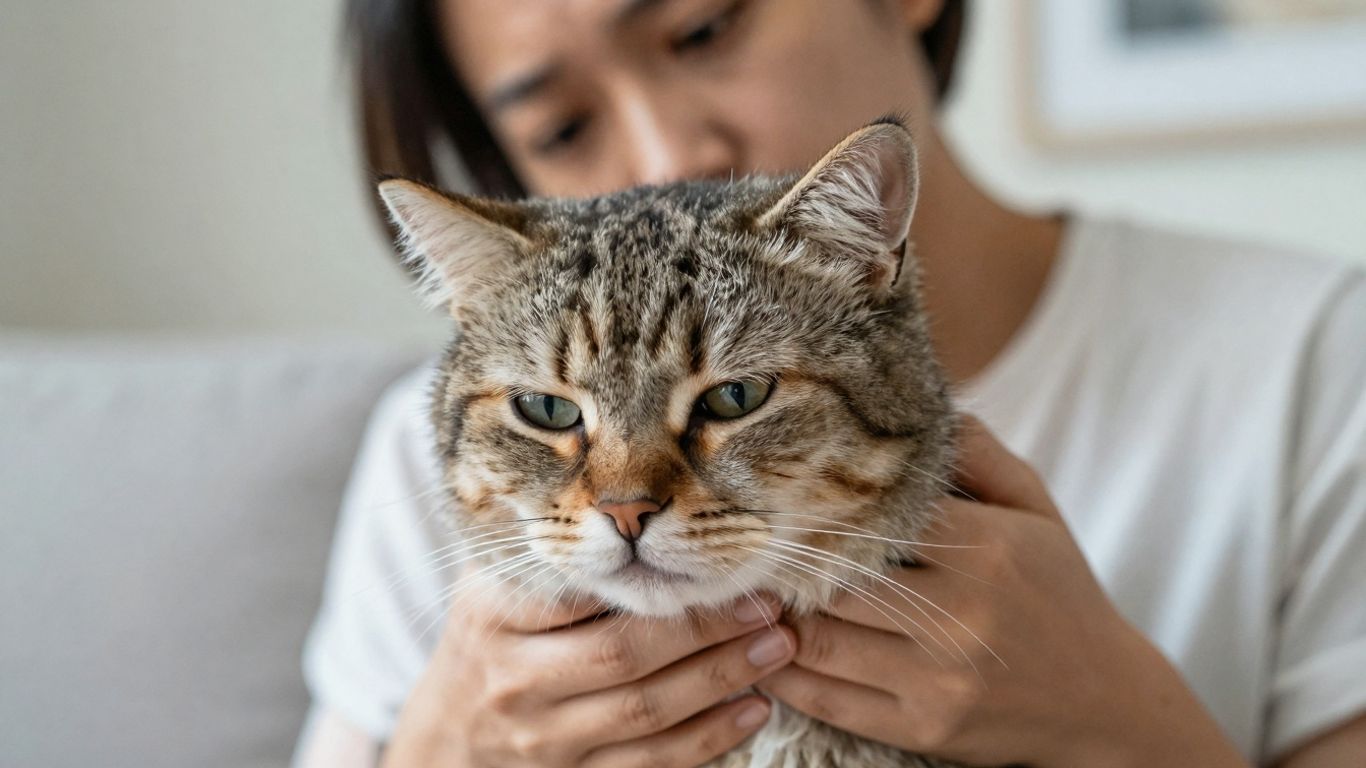 Cat looking unwell, owner concerned