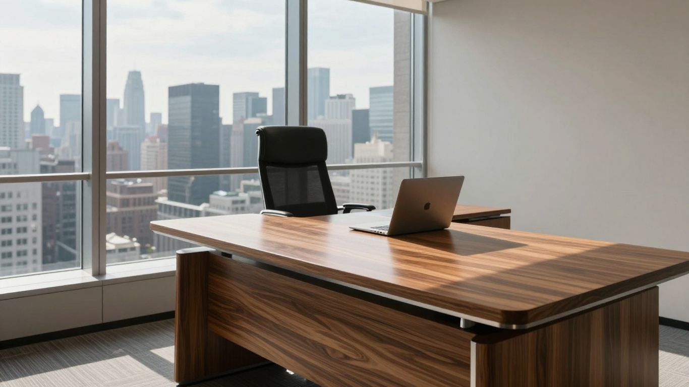 Modern office with city view
