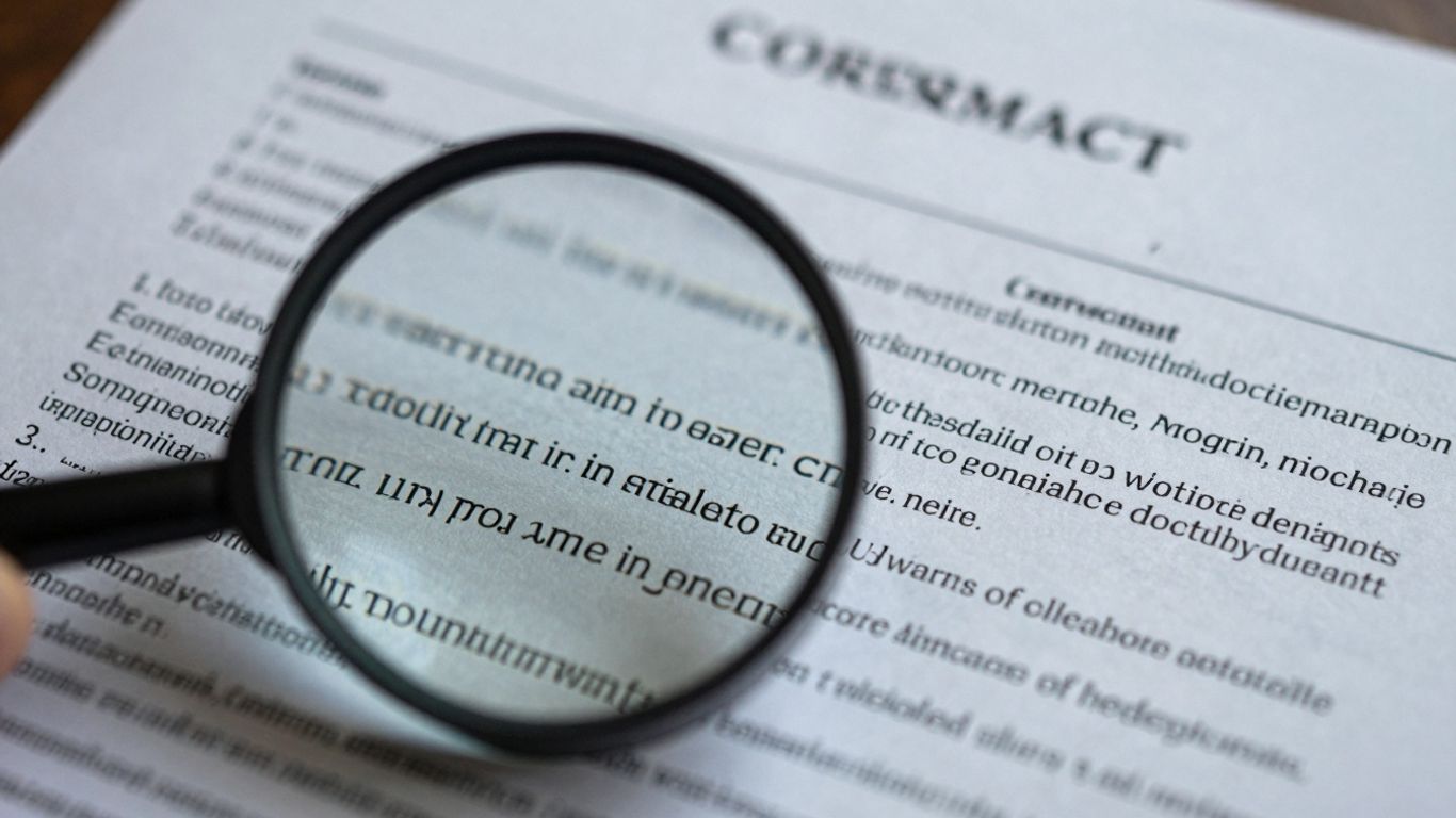 Vertrag mit Lupe, Fokus auf Details