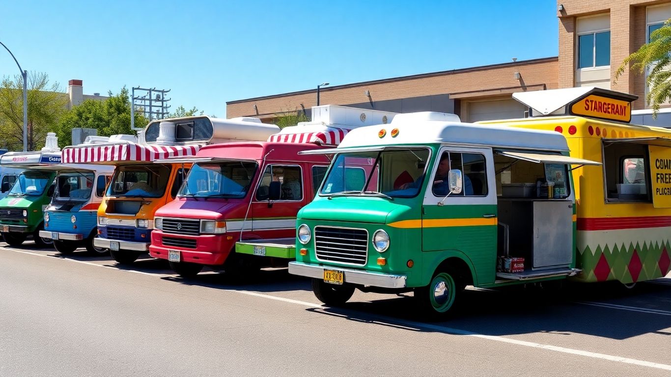 Various used mobile catering vans for sale in the UK.