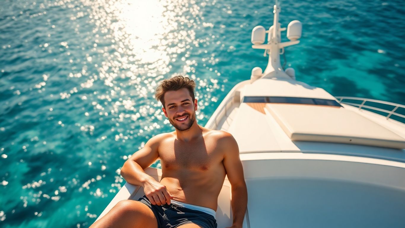 [Theo Hernandez] on a yacht during vacation.