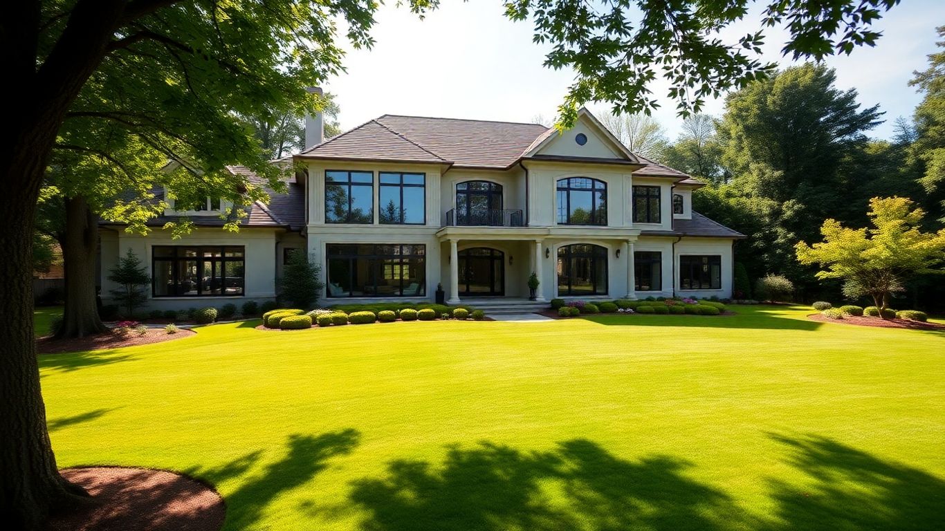 Premier Chastain Park home with elegant landscaping and sunlight.