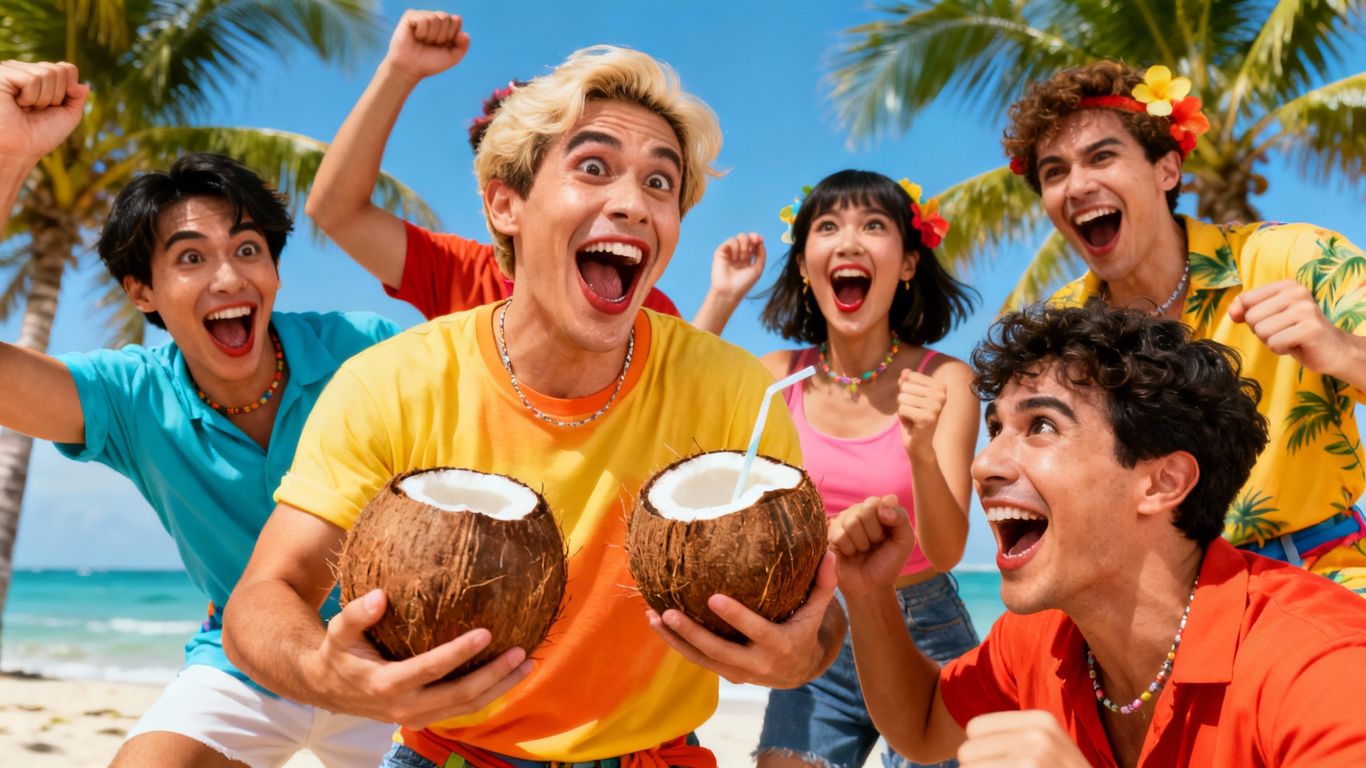 Humorous scene from The Your Coconuts Parody.