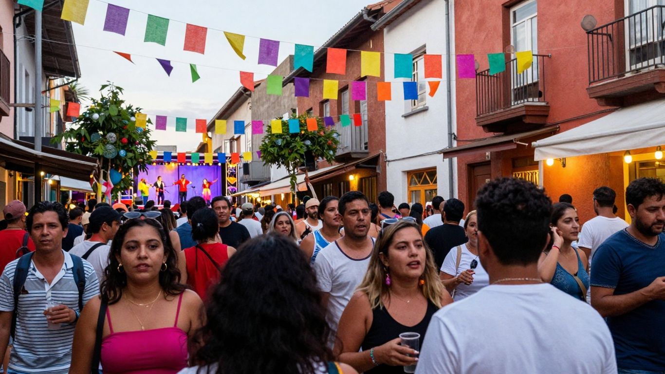 Drukte op de Gentse Feesten met veel mensen