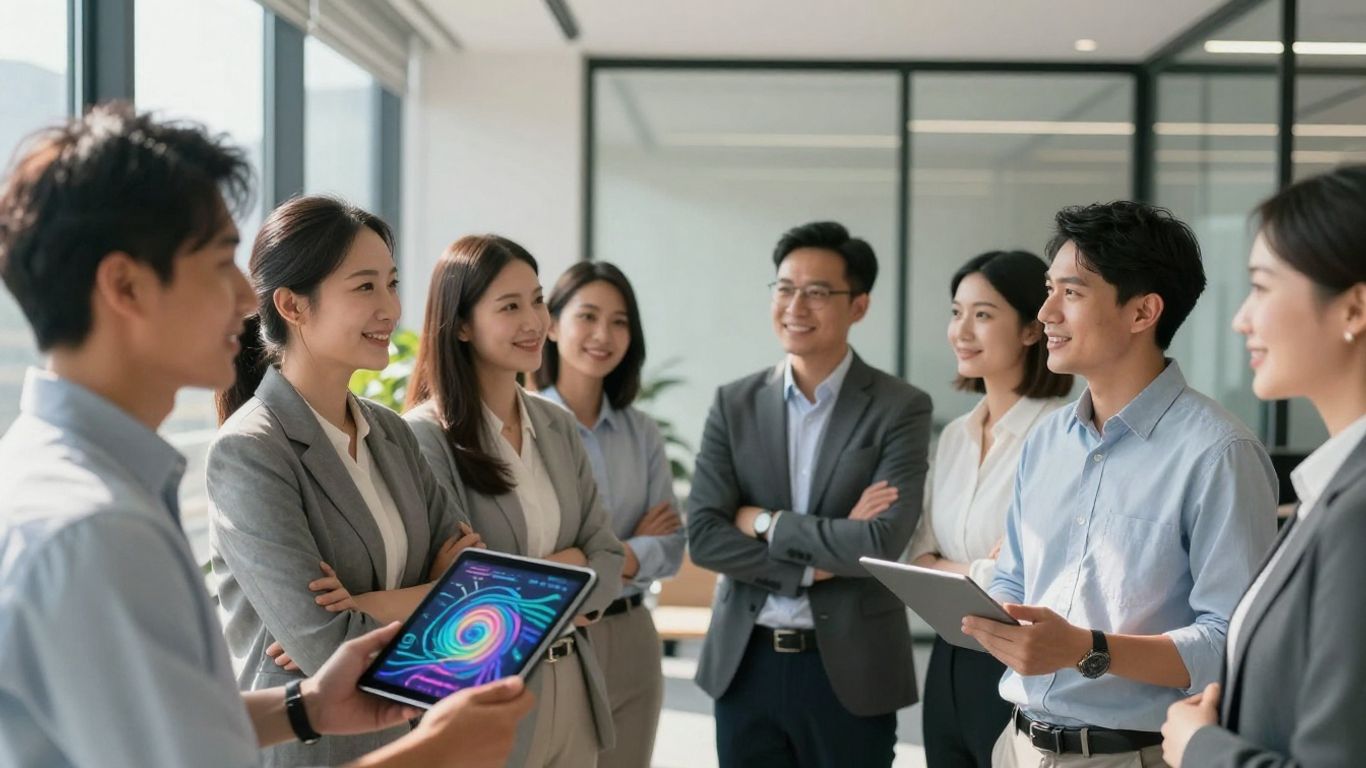 Professionals advancing careers with online marketing knowledge.