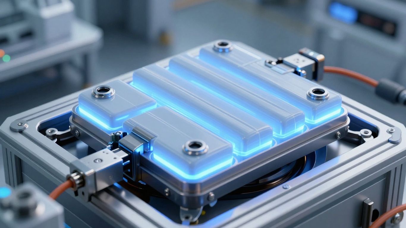 QuantumScape solid-state battery cell in a factory