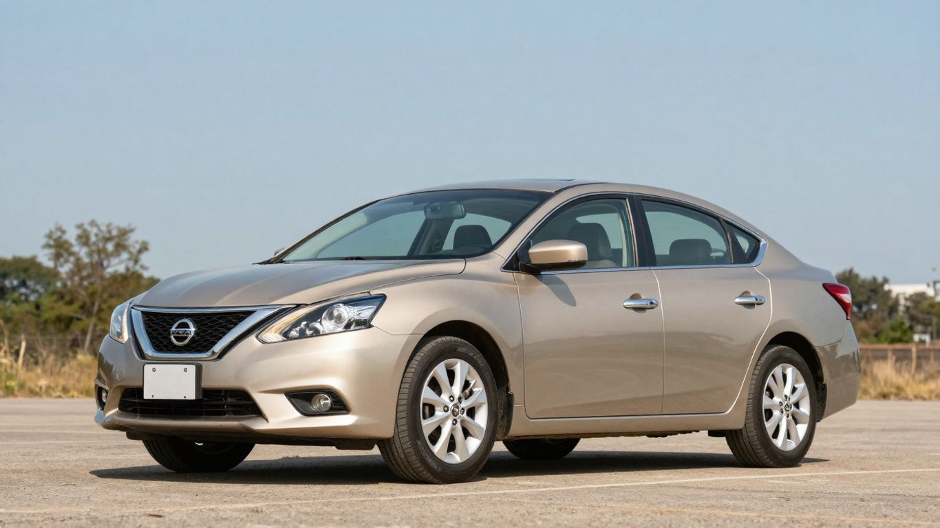 Old Nissan car parked outdoors